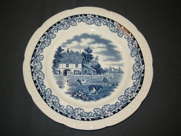 Societé Ceramique Boerenhoeve blauw dinerbord