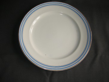 Faiencerie D'onnaing (Nord) roomwit - kobaltblauw dinerbord