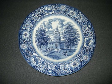 Liberty Blue Historic Colonial Scenes dinerbord