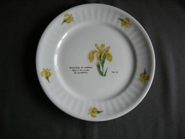Libelle Wilde Planten dinerbord gele lis
