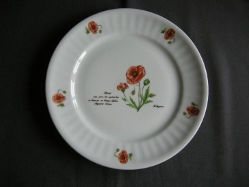 Libelle Wilde Planten dinerbord klaproos