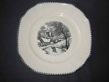 Societe Ceramique Landschap dinerbord winterlandschap