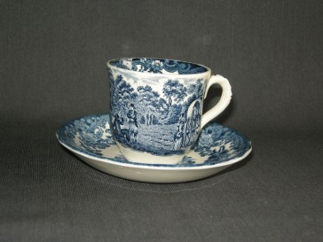 Palissy Avon Scenes espressokop & schotel met craquelé