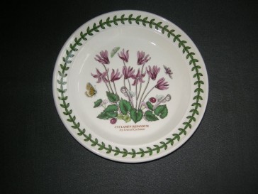Portmeirion Botanic Garden gebaksbordje Cyclamen Repandum met minimale kleurloze craquelé