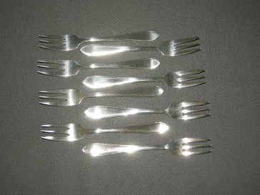 Gero verzilverd model 618 puntfilet gebaksvorkjes