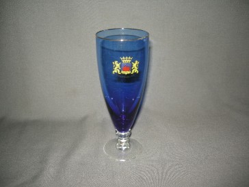 Kristalunie Maastricht carnavalsglas K7 blauw "Valkenburg"