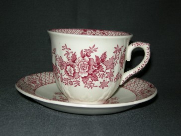 Mason's Stratford rood koffiekop & schotel