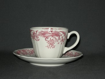 Villeroy & Boch Valeria rood koffiekop & schotel