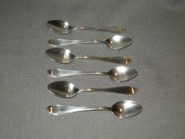 Gero verzilverd model 456 koffielepeltjes