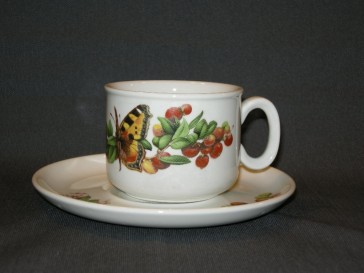 J&G Meakin Marjolein Bastin bosvruchten kop & schotel rozenbottels bruine vlinder