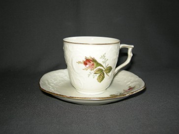 Rosenthal Sanssouci roomwit met rozenknop kop & schotel
