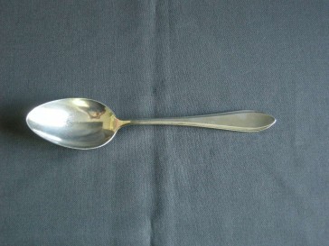 Gero verzilverd model 618 puntfilet lepel 21 cm. met logo KLM
