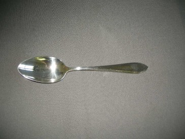 Gero verzilverd model 618 puntfilet lepel 21 cm. met gravure "van moeder"