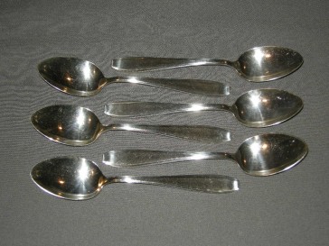 Sola verzilverd model1640 6 lepels 18 cm.
