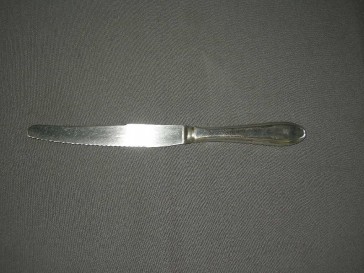 Gero verzilverd model 618 puntfilet mes met kartelrand 25 cm.