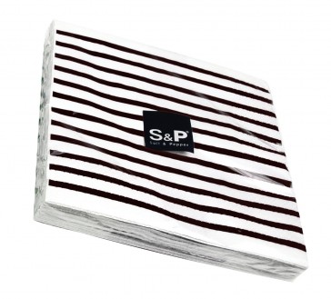 SALT & PEPPER Black 20 servetten  40 x 40 cm