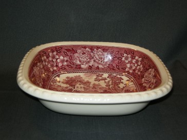 Villeroy & Boch Rusticana rood nestschaal 23 x 23 x 7 cm. met enkele bruine puntjes