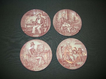 Wedgwood beroepen onderzetters rood 