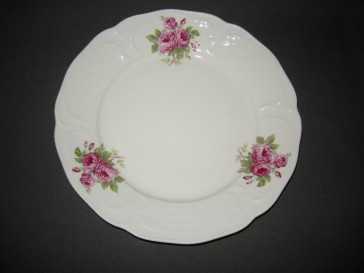 Rosenthal Sanssouci spierwit rose pioenroos ontbijtbord