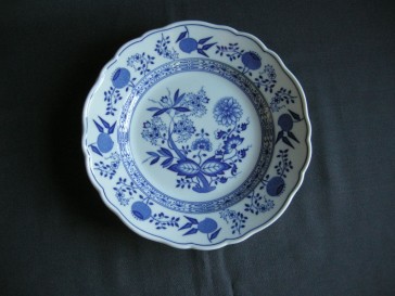 Hütschenreuther Blau Zwiebelmuster ontbijtbord