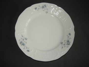 Rosenthal Sanssouci spierwit met blauw / grijze bloemetjes ontbijtbord