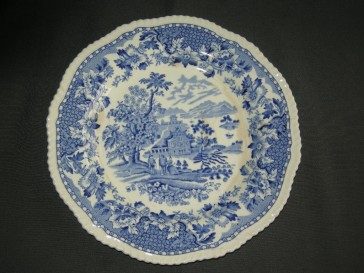 Woods Seaforth blauw ontbijtborden met craquelé + verkleuring