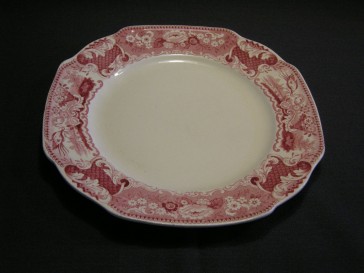 Societe Ceramique Victoria rood ontbijtbord