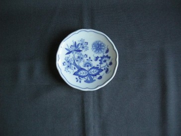 Hütschenreuther Blau Zwiebelmuster petit-fourbordje