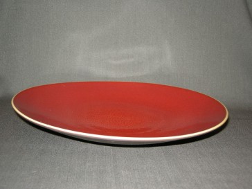 Jars Ceramistes Tourron rood presenteerschaal O32,5 cm.