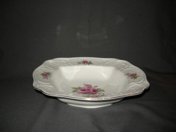 Rosenthal Sanssouci spierwit rose pioenroos met goudkleurig randje saladeschaal