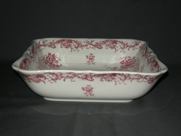 Villeroy & Boch Valeria rood schaal 25,5 x 25,5 x 7 cm.