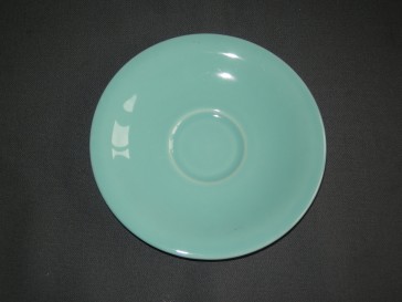 Huizen pastel aqua schotel O14,5 cm.