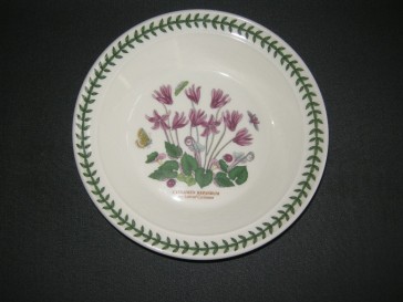Portmeirion Botanic Garden soepbord Cyclamen Repandum met kleurloze craquelé