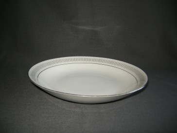 Eschenbach wit met zilverkleurige / grijze decorrand soepbord