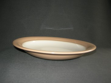 Huizen pastel zalmrose soepborden