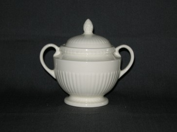 Wedgwood Edme plain suikerpot vlekjes deksel