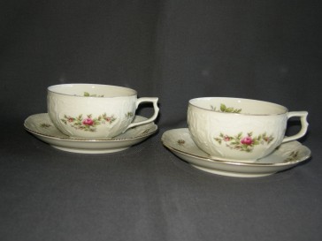 Rosenthal Sanssouci Ramona theekop & schotels goudkleurige randje sleets