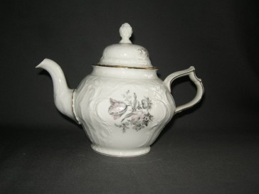 Rosenthal Sanssouci Grau Rose theepot 0,9 ltr. deksel beschadigd