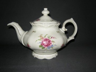 Bavaria roomwit - bloemdecor theepot