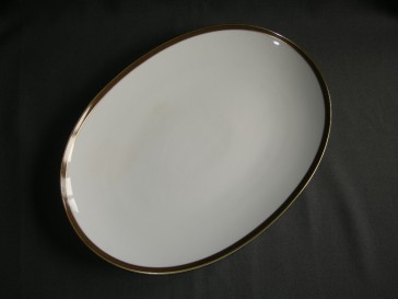 Thomas Medaillon bruin - goudkleurige decorrand vleesschaal 33 cm.