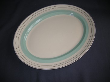 Johnson Bro's Victorian 765224 roomwit pastelgroen zilver vleesschaal 35,5 cm.