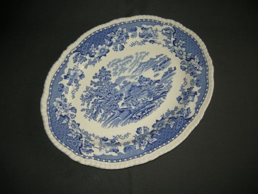 Woods Seaforth blauw vleesschaal 36,5 x 28,5 cm.