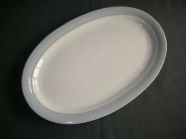 Huizen pastel grijs vleesschaal