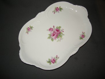 Rosenthal Sanssouci spierwit rose pioenroos met goudkleurig randje vleesschaal