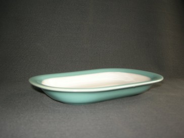 Huizen pastel aqua vleesschaaltje