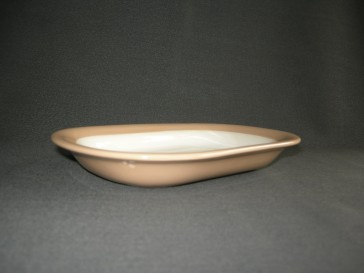 Huizen pastel zalmrose vleesschaaltje