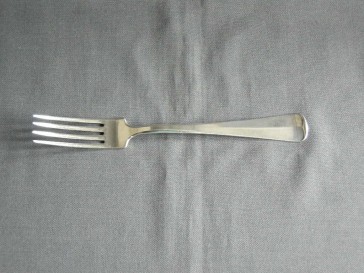 Gero verzilverd model 20 Haags Lofje vork 21 cm.