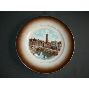 Societe Ceramique decor 1675 met bruine rand 002. Utrecht