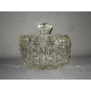 gebruikt glas / kristal dekselschalen 002. koekjesschaal