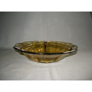 gebruikt glas - kristal geel 002. 3-vakschaal